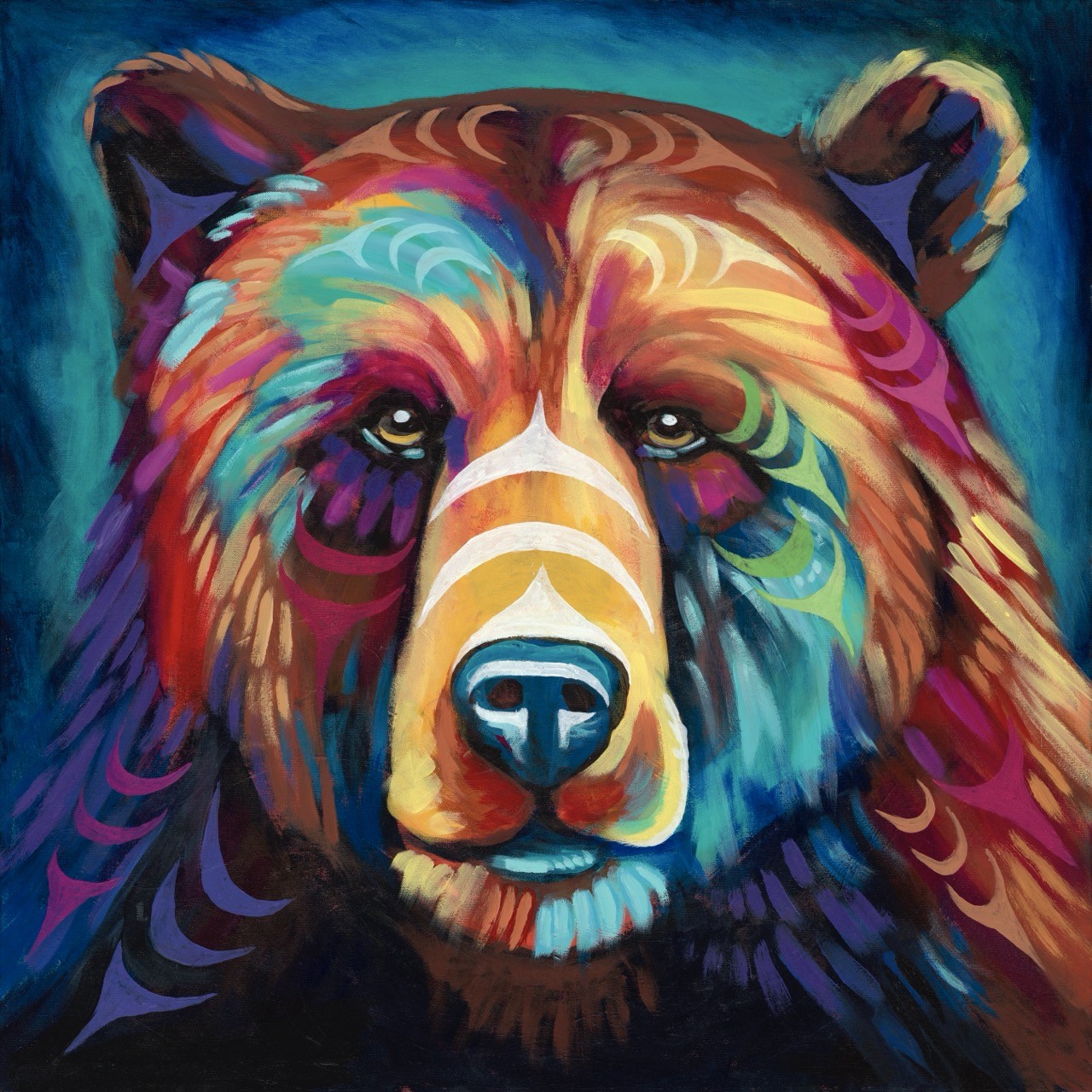 Kwantlen Artist Brandon Gabriel's interpretation of a bear